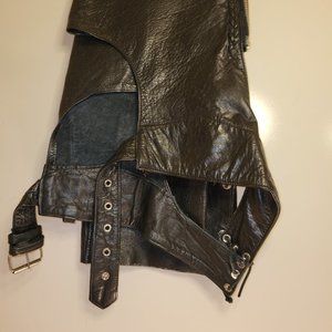 Black leather chaps